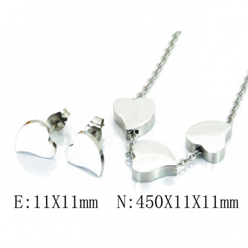 Wholesale Stainless Steel 316L Jewelry Love Sets NO.#BC41S0155PQ