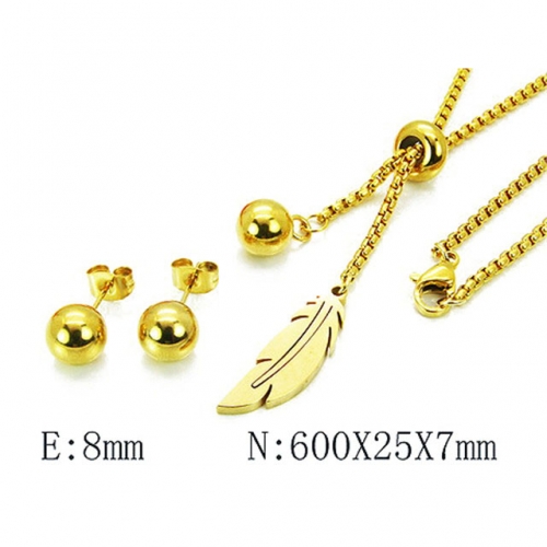 Wholesale Stainless Steel 316L Jewelry Plant Shape Sets NO.#BC59S2414HSS