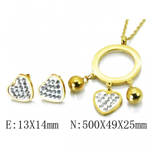Wholesale Stainless Steel 316L Jewelry Love Sets NO.#BC02S2784HIW