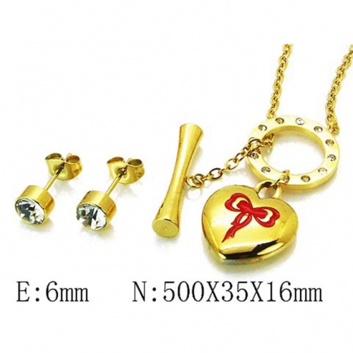 Wholesale Stainless Steel 316L Jewelry Love Sets NO.#BC85S0181HHT