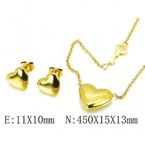 Wholesale Stainless Steel 316L Jewelry Love Sets NO.#BC81S1004PE