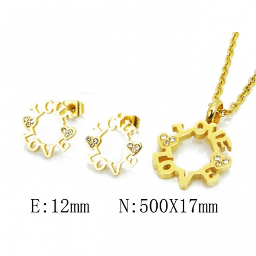 Wholesale Stainless Steel 316L Jewelry Love Sets NO.#BC41S0142HSS