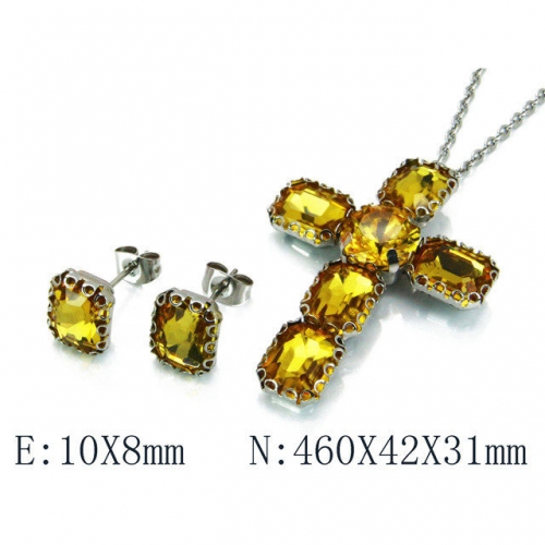Wholesale Stainless Steel 316L Jewelry Crystal Stone Sets NO.#BC92S0072HIZ