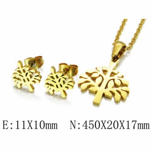 Wholesale Stainless Steel 316L Jewelry Plant Shape Sets NO.#BC54S0199MW