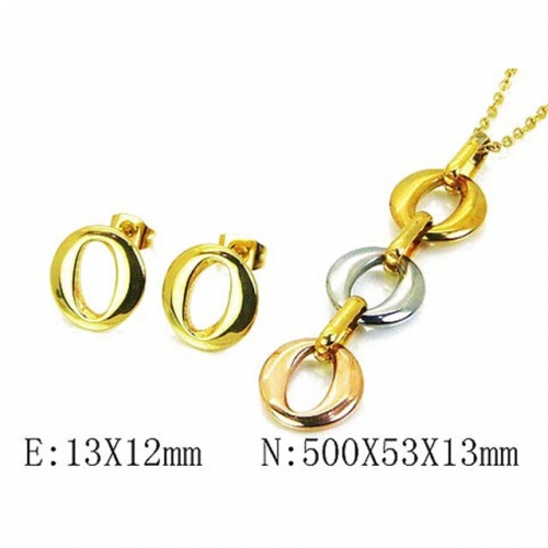 Wholesale Stainless Steel 316L Jewelry Three Color Sets NO.#BC59S2773HSS