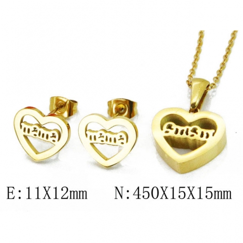 Wholesale Stainless Steel 316L Jewelry Love Sets NO.#BC91S0565H15