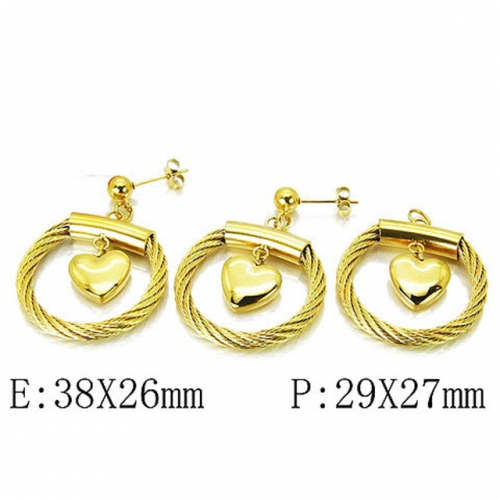 Wholesale Stainless Steel 316L Jewelry Love Sets NO.#BC64S1036HMV