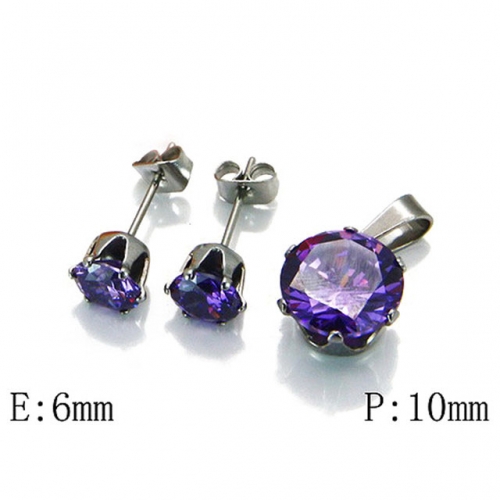 Wholesale Stainless Steel 316L Jewelry Crystal Stone Sets NO.#BC21S0013IJV