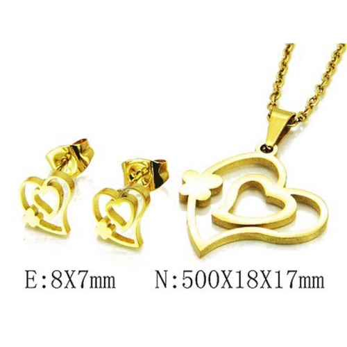 Wholesale Stainless Steel 316L Jewelry Love Sets NO.#BC58S0530JA