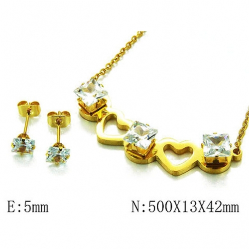 Wholesale Stainless Steel 316L Jewelry Crystal Stone Sets NO.#BC21S0128PL