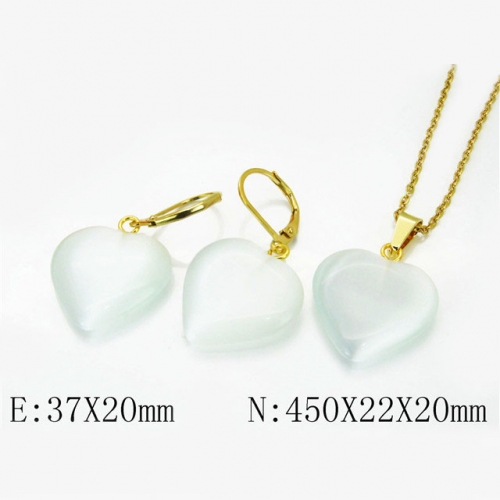 Wholesale Stainless Steel 316L Jewelry Crystal Stone Sets NO.#BC17S0011HDD