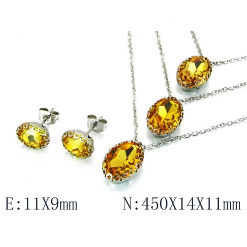 Wholesale Stainless Steel 316L Jewelry Crystal Stone Sets NO.#BC92S0078HWW