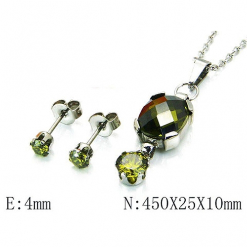 Wholesale Stainless Steel 316L Jewelry Crystal Stone Sets NO.#BC30S0328HIM