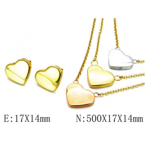 Wholesale Stainless Steel 316L Jewelry Three Color Sets NO.#BC12S0585HIZ