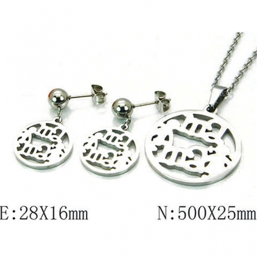 Wholesale Stainless Steel 316L Jewelry Love Sets NO.#BC91S0663HAS