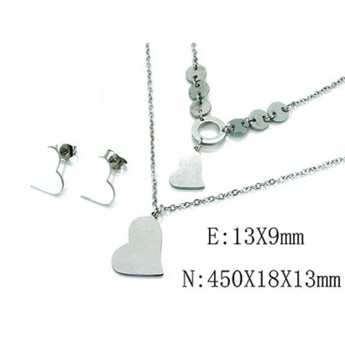 Wholesale Stainless Steel 316L Jewelry Love Sets NO.#BC59S1495OLW