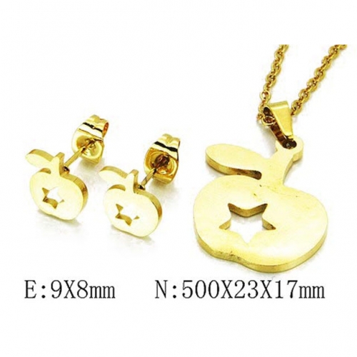 Wholesale Stainless Steel 316L Jewelry Plant Shape Sets NO.#BC58S0522JY