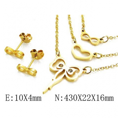 Wholesale Stainless Steel 316L Jewelry Love Sets NO.#BC85S0205PC