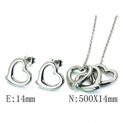 Wholesale Stainless Steel 316L Jewelry Love Sets NO.#BC59S2777NB
