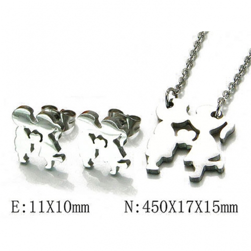 Wholesale Stainless Steel 316L Jewelry Love Sets NO.#BC54S0385LW