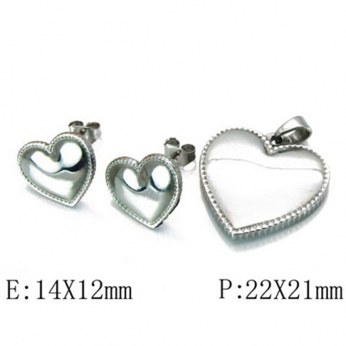 Wholesale Stainless Steel 316L Jewelry Love Sets NO.#BC06S0914HEE