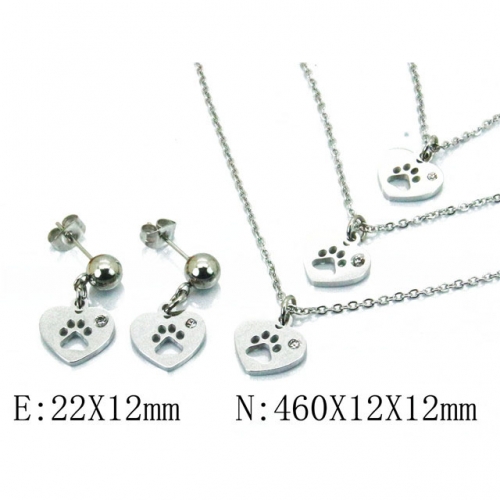 Wholesale Stainless Steel 316L Jewelry Love Sets NO.#BC91S0701HHQ