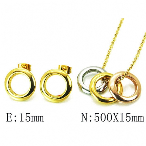 Wholesale Stainless Steel 316L Jewelry Three Color Sets NO.#BC59S2656PQ