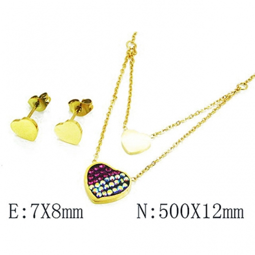 Wholesale Stainless Steel 316L Jewelry Love Sets NO.#BC85S0233HWW