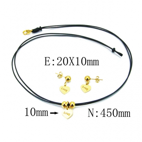 Wholesale Stainless Steel 316L Jewelry Love Sets NO.#BC91S0658PD