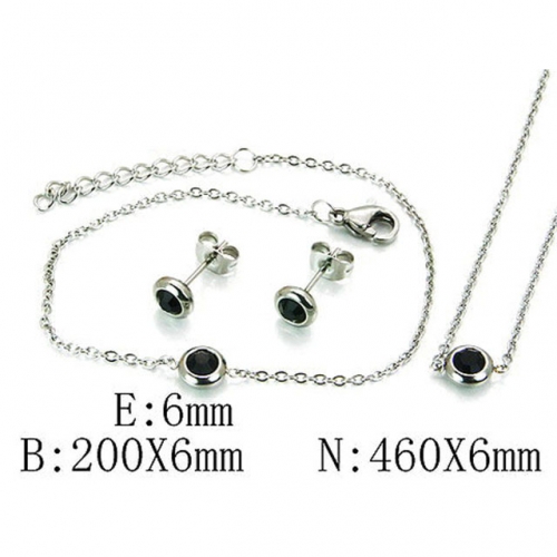 Wholesale Stainless Steel 316L Jewelry Crystal Stone Sets NO.#BC59S2558LL