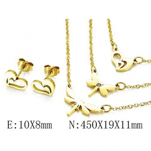 Wholesale Stainless Steel 316L Jewelry Love Sets NO.#BC85S0200PR