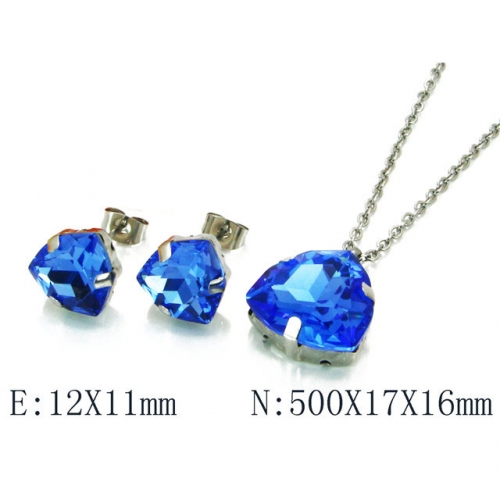 Wholesale Stainless Steel 316L Jewelry Crystal Stone Sets NO.#BC92S0067NZ