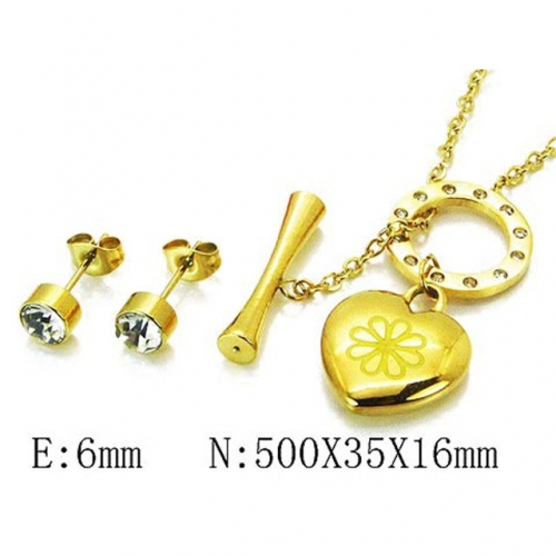 Wholesale Stainless Steel 316L Jewelry Love Sets NO.#BC85S0180HHE