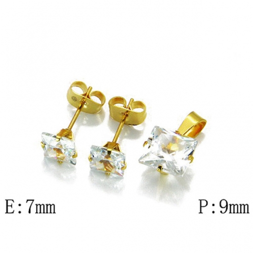 Wholesale Stainless Steel 316L Jewelry Crystal Stone Sets NO.#BC21S0025IOQ