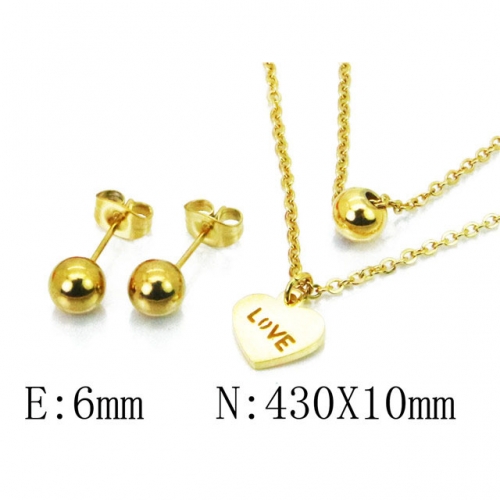 Wholesale Stainless Steel 316L Jewelry Love Sets NO.#BC91S0680NL