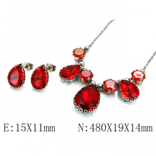 Wholesale Stainless Steel 316L Jewelry Crystal Stone Sets NO.#BC92S0058HMZ