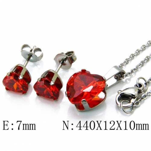 Wholesale Stainless Steel 316L Jewelry Crystal Stone Sets NO.#BC30S0127O0