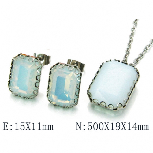 Wholesale Stainless Steel 316L Jewelry Crystal Stone Sets NO.#BC92S0043MLE