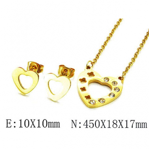 Wholesale Stainless Steel 316L Jewelry Love Sets NO.#BC81S0533PA