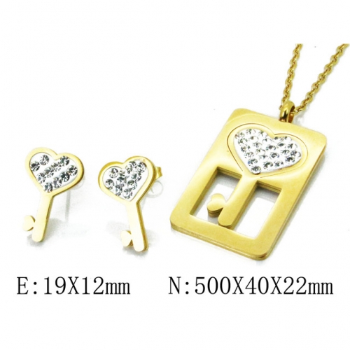 Wholesale Stainless Steel 316L Jewelry Love Sets NO.#BC02S2786HIS