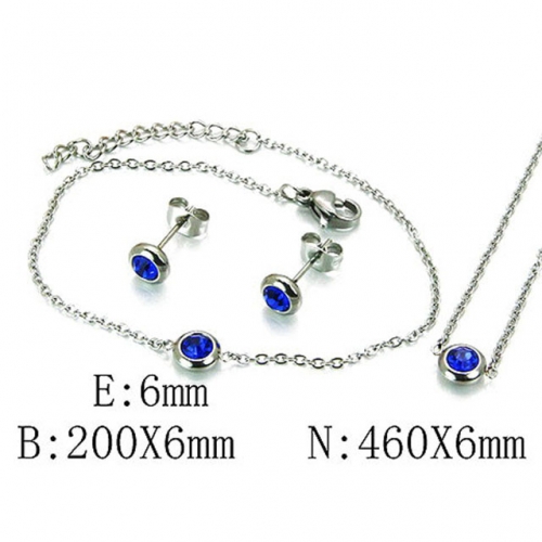 Wholesale Stainless Steel 316L Jewelry Crystal Stone Sets NO.#BC59S2562LL