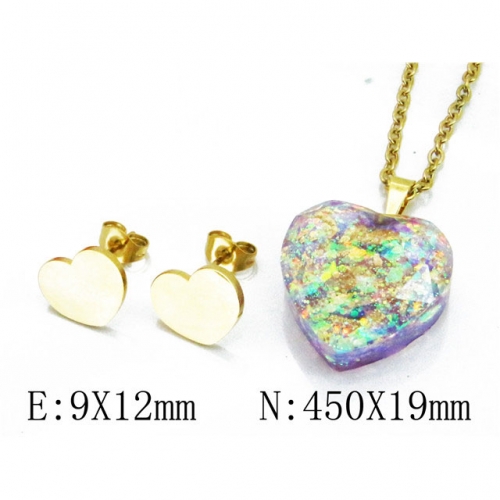 Wholesale Stainless Steel 316L Jewelry Love Sets NO.#BC85S0279MZ