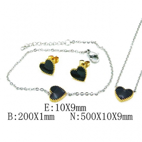 Wholesale Stainless Steel 316L Jewelry Love Sets NO.#BC59S2830OL