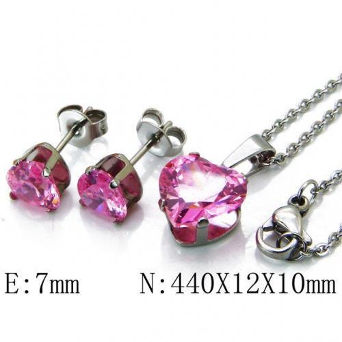 Wholesale Stainless Steel 316L Jewelry Crystal Stone Sets NO.#BC30S0123O0