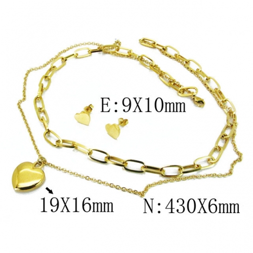 Wholesale Stainless Steel 316L Jewelry Love Sets NO.#BC85S0311HIY