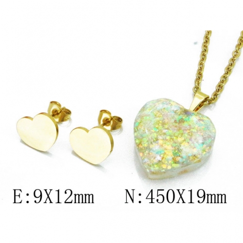 Wholesale Stainless Steel 316L Jewelry Love Sets NO.#BC85S0280MA