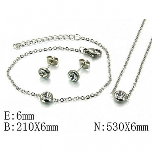 Wholesale Stainless Steel 316L Jewelry Crystal Stone Sets NO.#BC59S1990LLS
