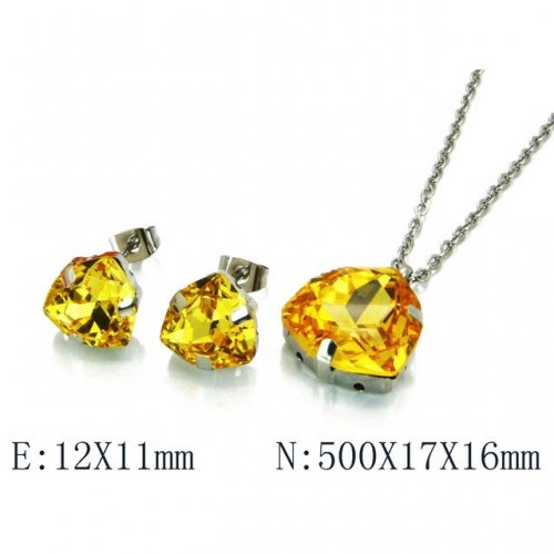 Wholesale Stainless Steel 316L Jewelry Crystal Stone Sets NO.#BC92S0068NX