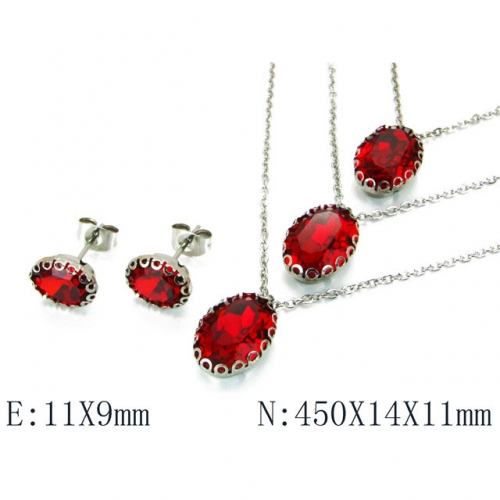 Wholesale Stainless Steel 316L Jewelry Crystal Stone Sets NO.#BC92S0080HSS