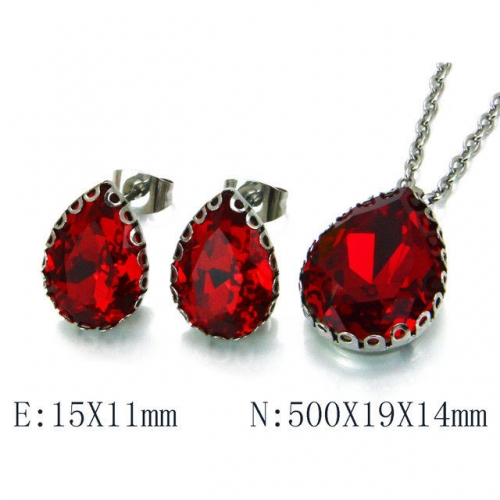 Wholesale Stainless Steel 316L Jewelry Crystal Stone Sets NO.#BC92S0040M5